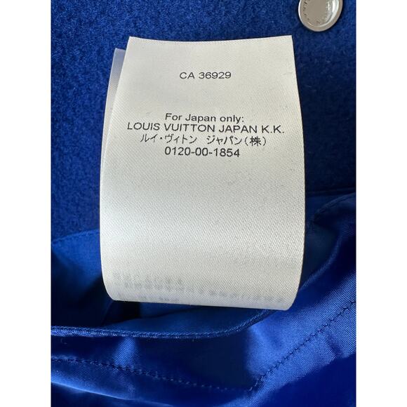 Louis Vuitton Blue & Grey Leather Varsity Jacket - Picture 8 of 8